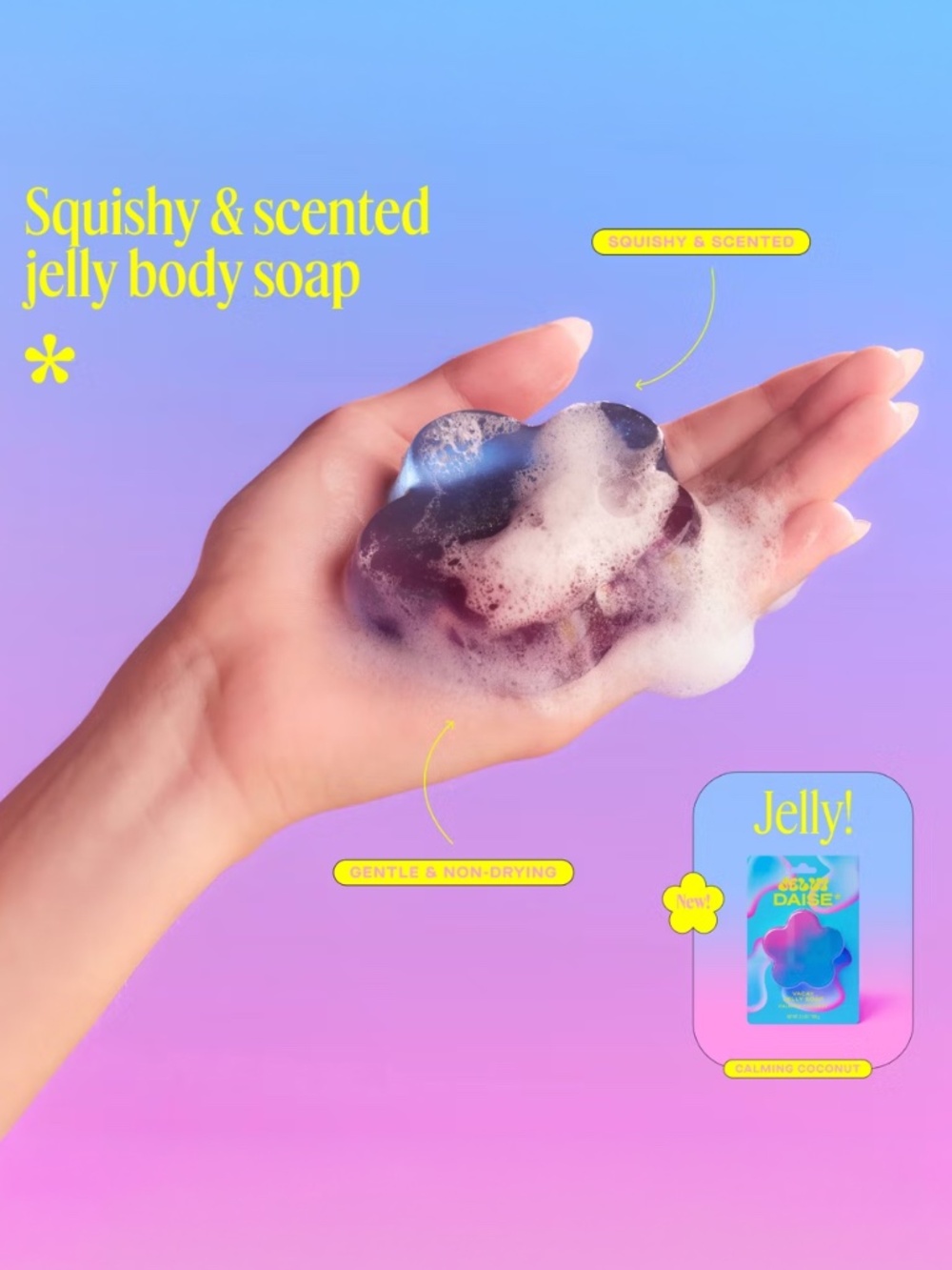 DAISE Beauty Vacay Jelly Soap Calming Coconut Flower Shape Bar - Picture 4 of 4